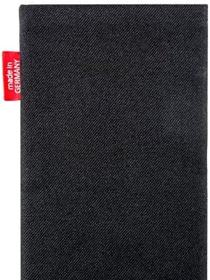 Fitbag Rave שחור שחור בהתאמה אישית שרוול מותאם אישית עבור Oppo Reno2 | תוצרת גרמניה | כיסוי לכיס חליפה עדין